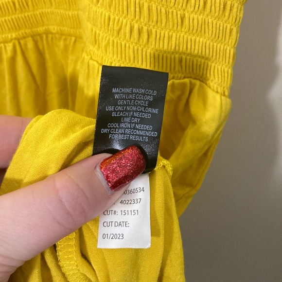 Torrid Super Soft Yellow Flutter Sleeve Tie Front Blouse Plus‎ Size 3X - Picture 5 of 7